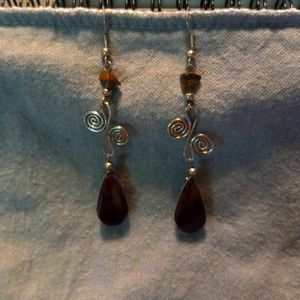 Mahogany Obsidian dangle earrings